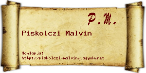 Piskolczi Malvin névjegykártya